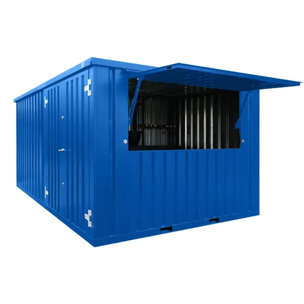 Contenedor plegable XL para barras, 4x3 metros, azul RAL 5015