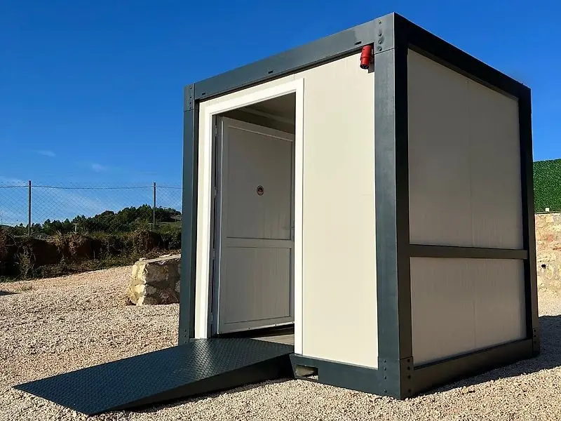 Contenedor sanitario para personas con discapacidad, 220 x 220 cm