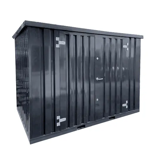 Contenedor desmontable de color antracita, 3 x 2 metros – con doble puerta (lado más largo)